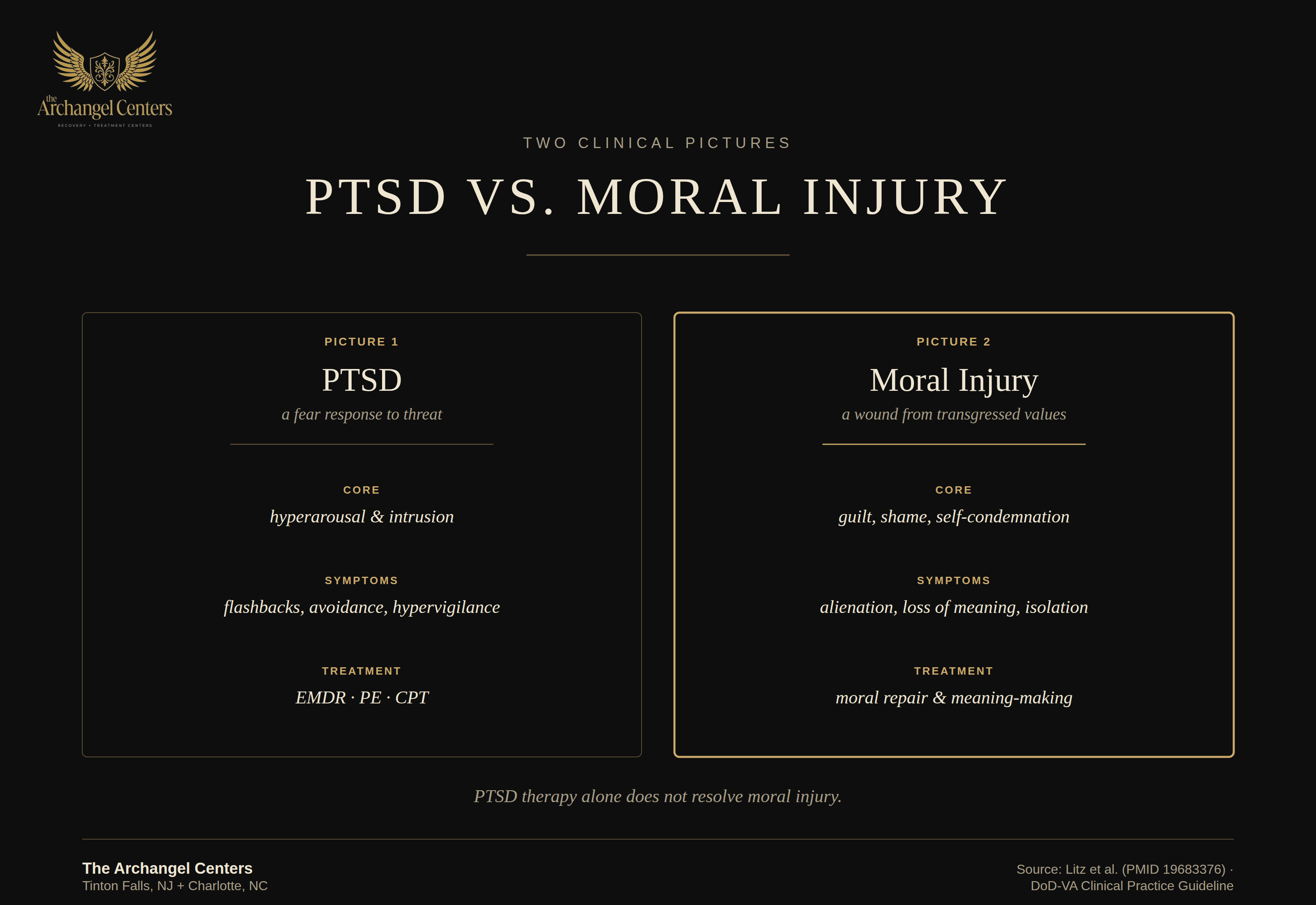 populations / veterans / moral injury vs ptsd